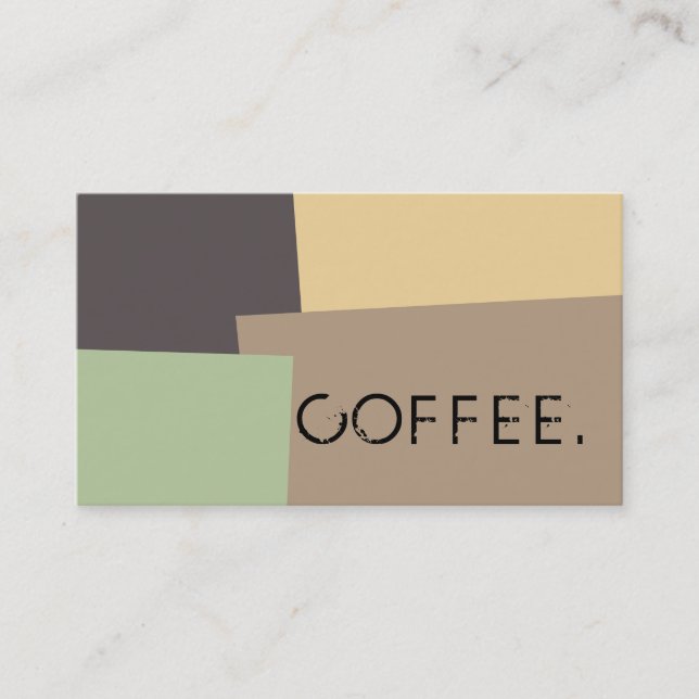 Loyalty Coffee Punch Modern Retro Color #20 Card (Front)
