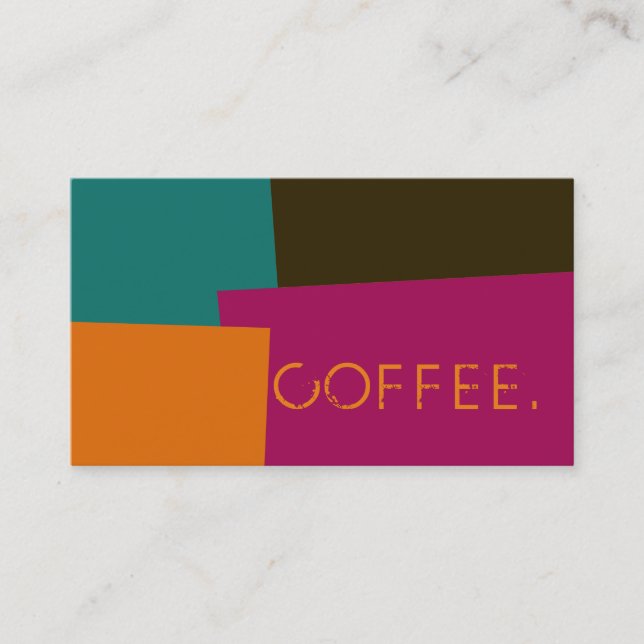 Loyalty Coffee Punch Modern Retro Color #8 Card (Front)