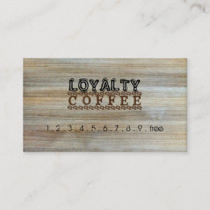 Loyalty Coffee Punch Modern Wood #2 Card