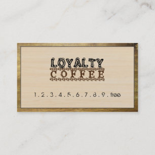 Loyalty Coffee Punch Modern Wood #4 Card
