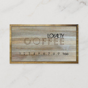 Loyalty Coffee Punch Modern Wood #6 Card