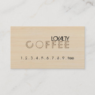 Loyalty Coffee Punch Modern Wood Card