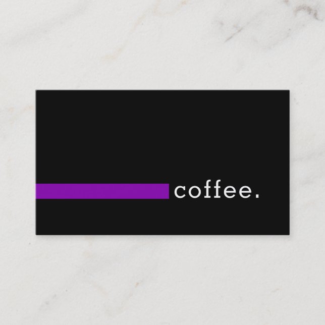Loyalty Coffee Punch Plain Black Modern Violet Card (Front)