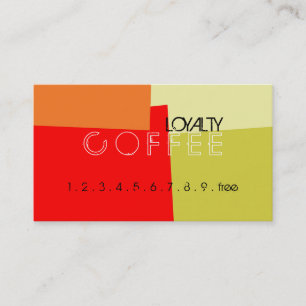 Loyalty Coffee Punch Retro Color Pattern #13 Card