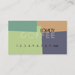 Loyalty Coffee Punch Retro Color Pattern #14 Card