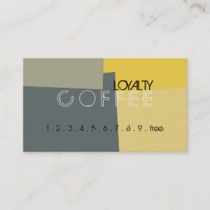 Loyalty Coffee Punch Retro Color Pattern #15 Card