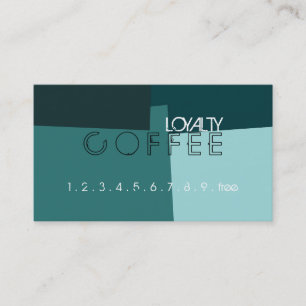 Loyalty Coffee Punch Retro Color Pattern #17 Card