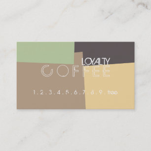 Loyalty Coffee Punch Retro Color Pattern #20 Card