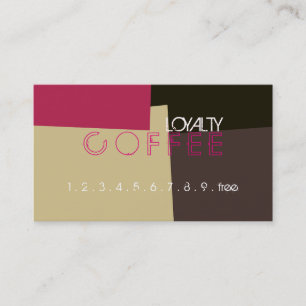 Loyalty Coffee Punch Retro Color Pattern #2 Card