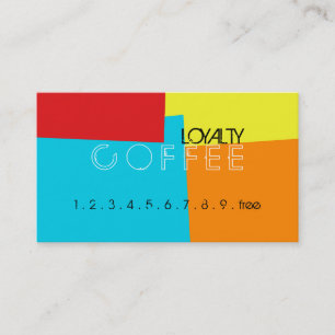 Loyalty Coffee Punch Retro Color Pattern #4 Card