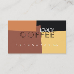 Loyalty Coffee Punch Retro Color Pattern #6 Card