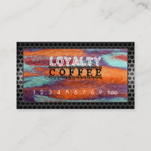 Loyalty Coffee Punch Retro Color Wood #3 Card