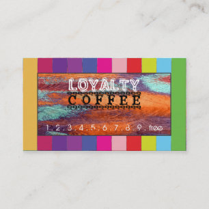 Loyalty Coffee Punch Retro Color Wood #4 Card