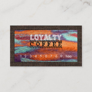 Loyalty Coffee Punch Retro Color Wood Card