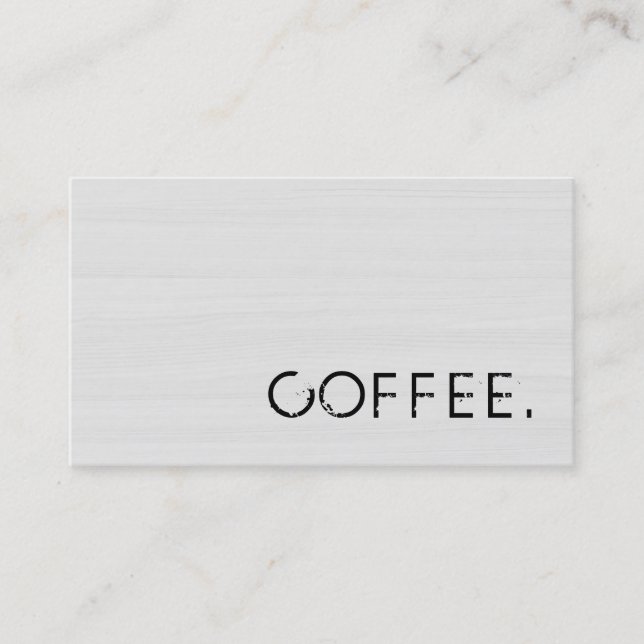 Loyalty Coffee Punch Wood Look #10 Card (Front)