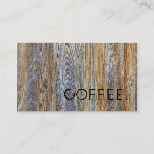 Loyalty Coffee Punch Wood Look #12 Card (Front)