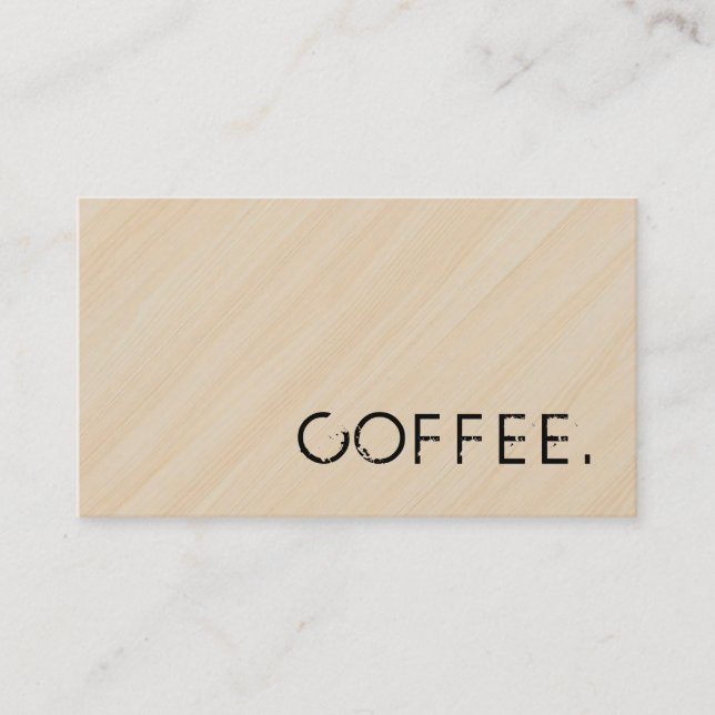 Loyalty Coffee Punch Wood Look #2 Card (Front)
