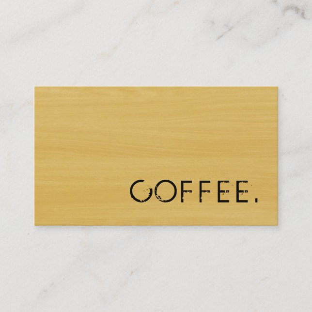Loyalty Coffee Punch Wood Look #5 Card (Front)