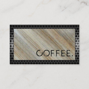 Loyalty Coffee Punch Wood Look Modern Metal #11 Card