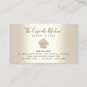 Loyalty Cupcake Bakery Chef Gold Glitter Drips Business Card (Back)