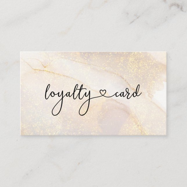 Loyalty Glitter Card 5 Nails Lashes Beauty  (Front)