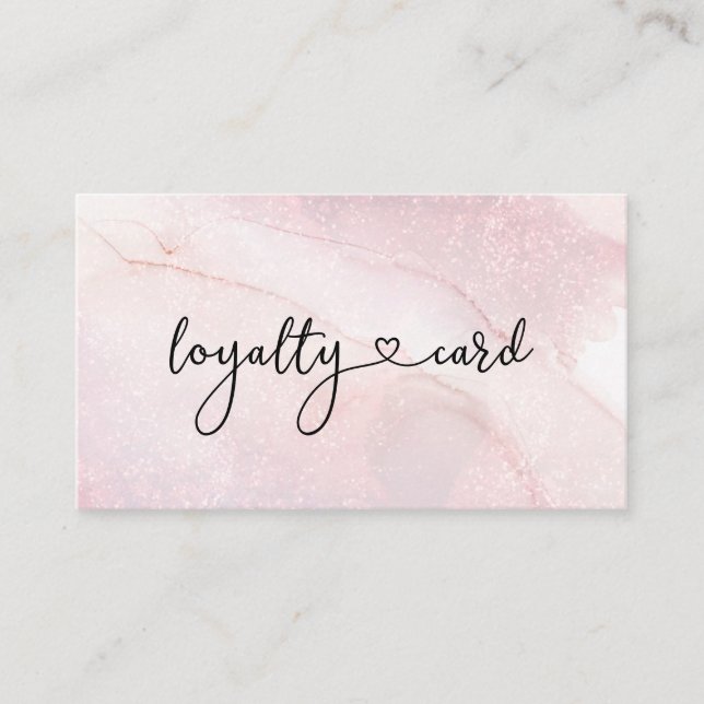 Loyalty Glitter Card 5 Nails Lashes Beauty  (Front)