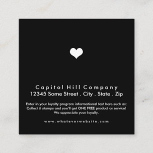 loyalty heart square card