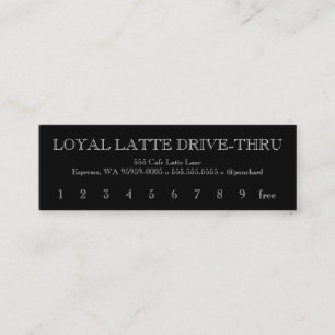 Loyalty Latte Drive-Thru Caslon Open Card
