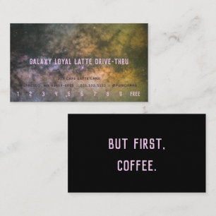 Loyalty Latte Drive-Thru Galaxy Milky Way Photo Card