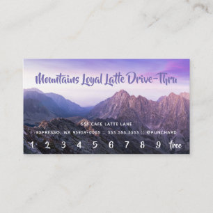 Loyalty Latte Drive-Thru Purple Mountains Photo Card