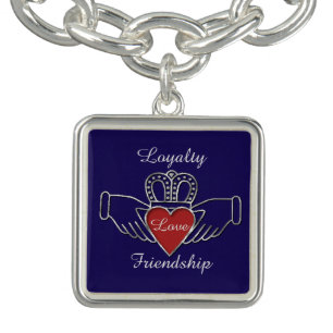 Loyalty Love Friendship Claddagh Indigo Bracelet
