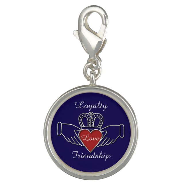 Loyalty Love Friendship Claddagh Indiogo Charm (Front)