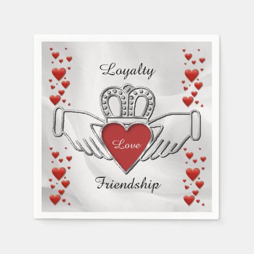 Loyalty Love Friendship Claddagh Napkins