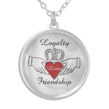 Loyalty Love Friendship Claddagh Necklace by BlueRose_Design at Zazzle