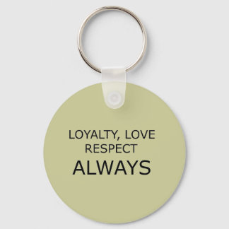 LOYALTY LOVE RESPECT CHARACTER ATTITUDE FOUNDATION KEYCHAIN