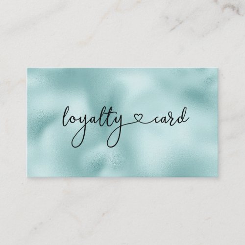 Loyalty Map 5 Nails Lashes Beauty Blue Business Card