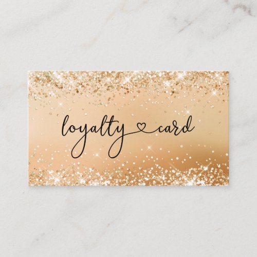 Loyalty Map Glitter 5 Nails Lashes Beauty Business Card
