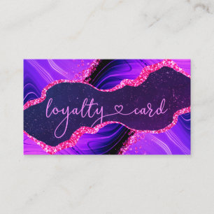 Loyalty Marble Glitter Card 5 Salon Business Card