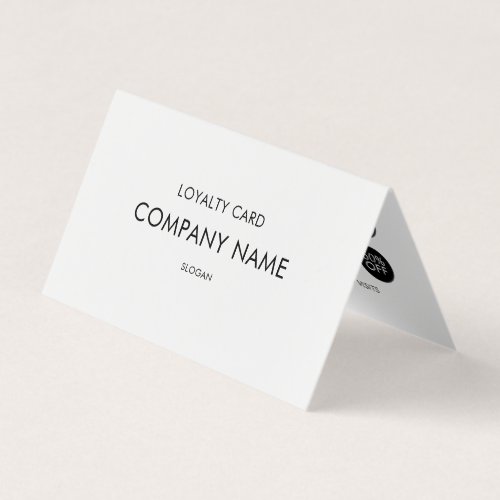 Loyalty Modern Minimalist Black and White Business Card