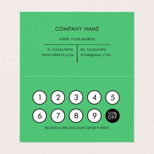 Loyalty Modern Minimalist Emerald Business Card