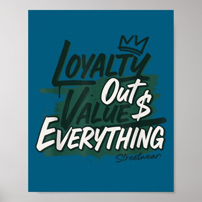 Loyalty Outvalues Everything Streetware Urban  Poster (Front)