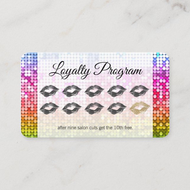 Loyalty Program / Colorful Sequin / Beauty Card (Front)