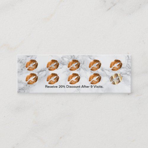 Loyalty Punch Card _Copper Glitter and Marble