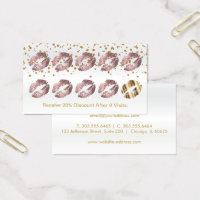Loyalty Punch Card -Dusty Rose Glitter and Gold 2