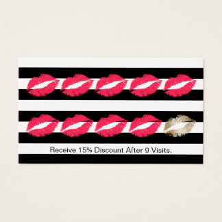Loyalty Punch Card | Modern Makeup Artist Red Lips