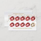 Loyalty Punch Card - Red Glitter and Gold 2 (Front/Back)