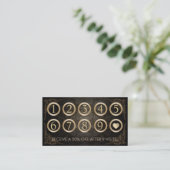 Loyalty Punch Card | Vintage Damask Hair Salon (Standing Front)