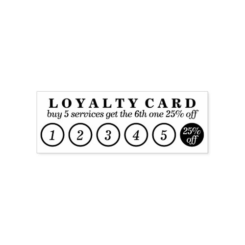 Loyalty Punch Circle Numbers Discount Self_inking Stamp