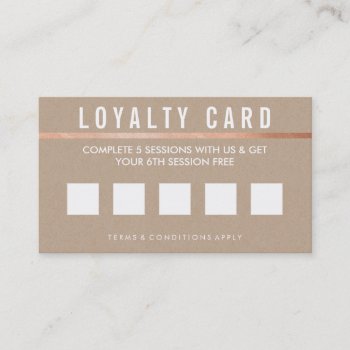 Loyalty Rewards Card Bold Simple Trendy Kraft by edgeplus at Zazzle