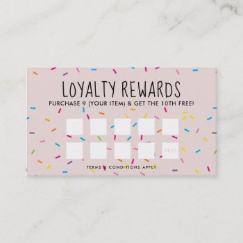 Loyalty Rewards Cute Fun Bakery Colorful Sprinkles by edgeplus at Zazzle